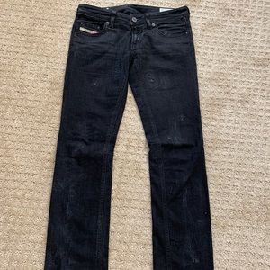 Diesel straight leg Lowky distressed jeans size 27. Made in Italy